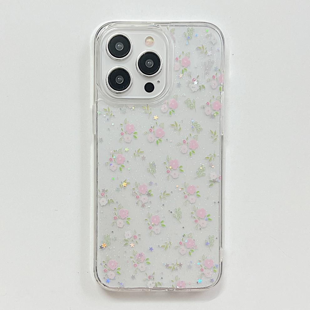 Silicone Butterfly Floral iPhone Case - Shockproof Compatible with iPhone 15, 14, 13 & Samsung S24 Series