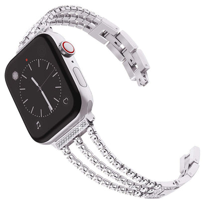 Luxury Rhinestone Metal Apple Watch Band - Stylish and Durable iWatch Bracelet