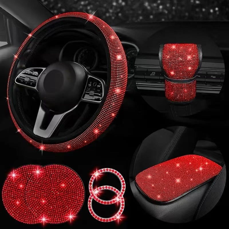 Elegant rhinestone gear shift cover for cars