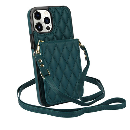 Luxury Crossbody Phone Case for iPhone and Samsung - Stylish PU Leather with Card Holder and Strap