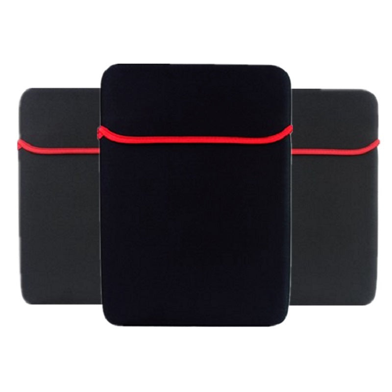 black and red laptop sleeve