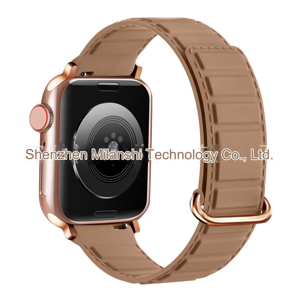 Premium Silicone Magnetic Apple Watch Band - Sporty & Durable Replacement Strap for All Models