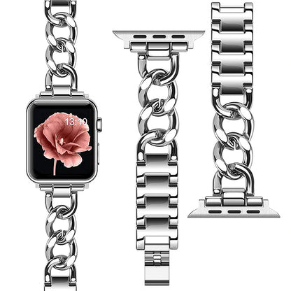 Luxury Metal Apple Watch Band - Chic Chain Link Design for Women & Men