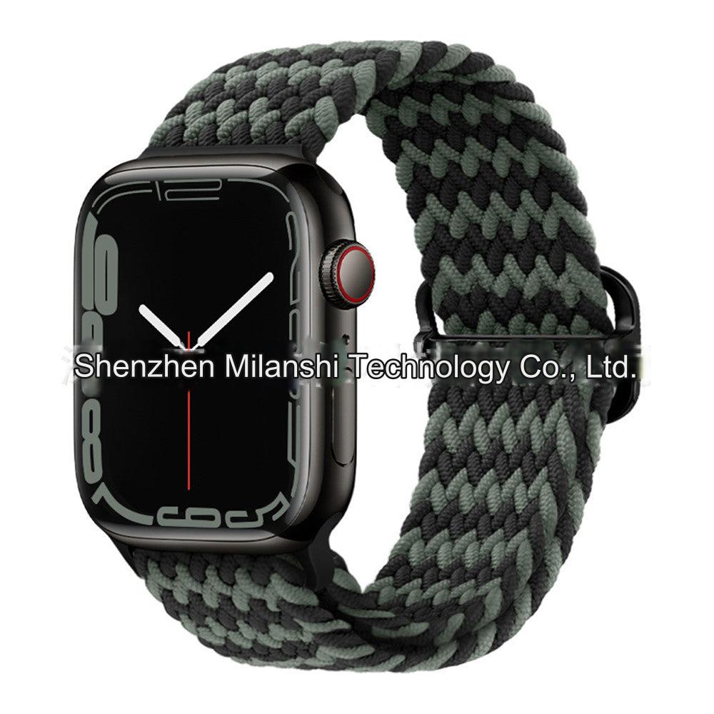 Premium Nylon Woven Watch Band for Apple Watch Series 4, 5, 6, 7, 8, SE, Ultra - Adjustable, Sporty Design