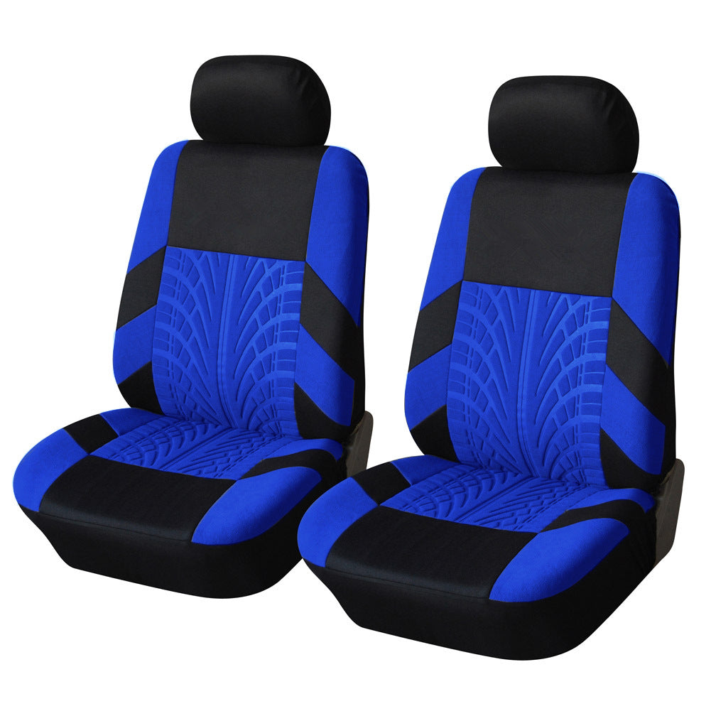 comfortable car seat cover set on display