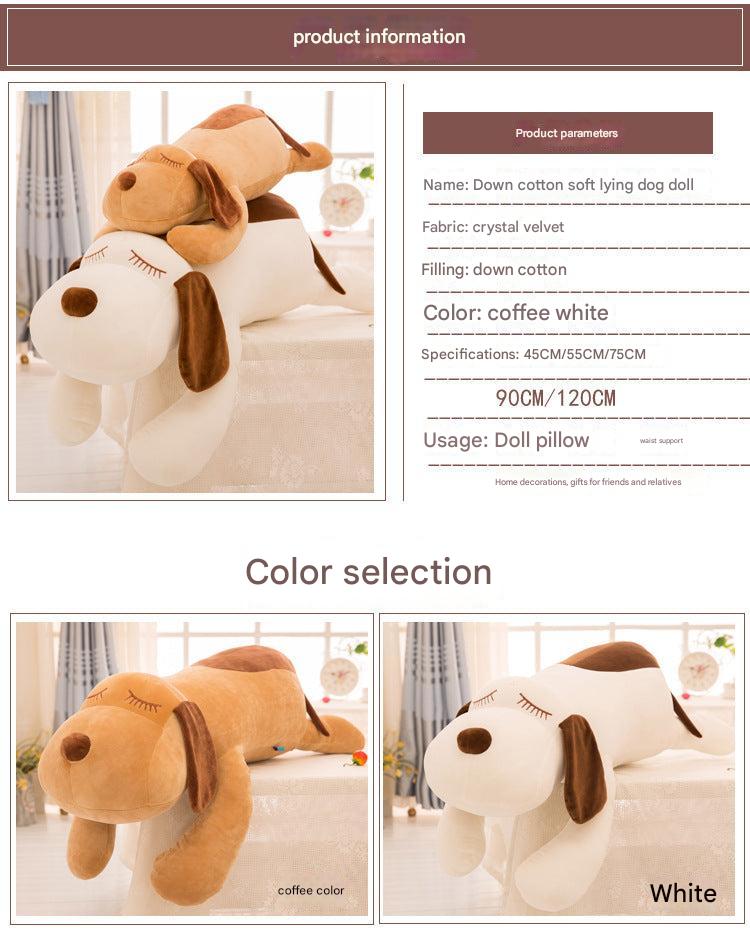 soft plush dog cuddly toy mocha color