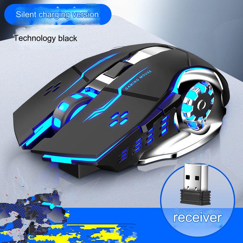 Dual Mode Wireless and Wired Gaming Mouse - Silent Operation with RGB Lighting, Adjustable DPI and Ergonomic Design