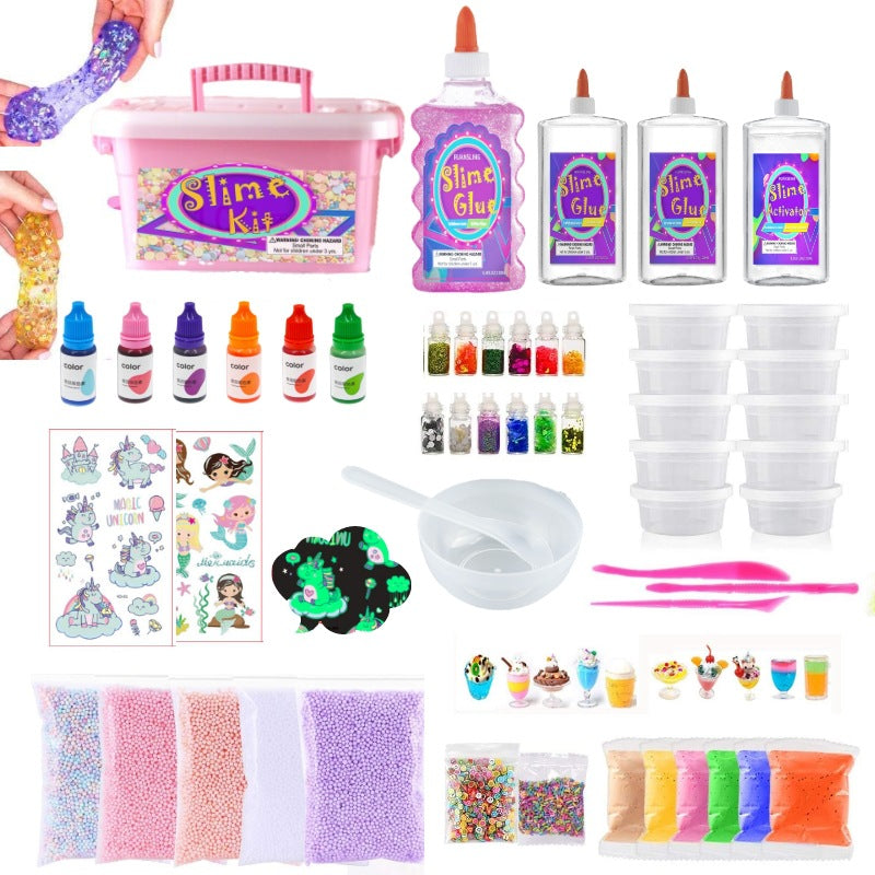 Rainbow Slime Kit - 12 Colors DIY Crystal Clay Set for Kids - Creative Fun & Educational Play