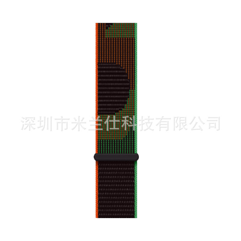 Nylon Sports Band for Apple Watch Series 1-9 & Ultra - Adjustable & Breathable with Velcro Closure