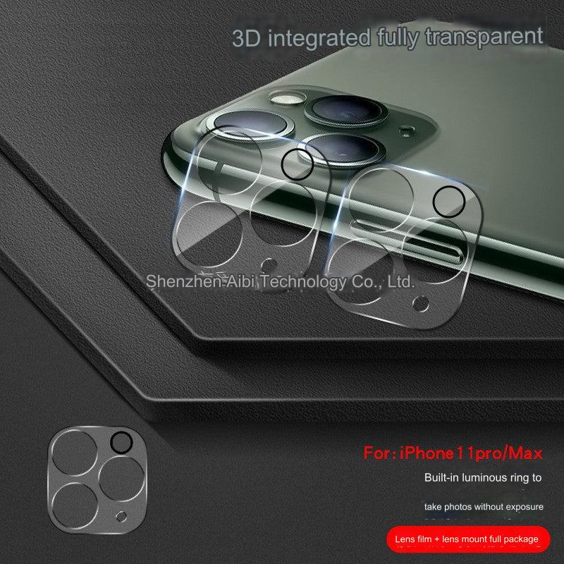 Premium Tempered Glass Lens Protector for iPhone 15/14/13/12/11 - Full Coverage 3D with Glow Ring