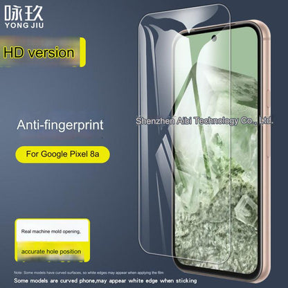 Premium Tempered Glass Screen Protector for Google Pixel 8A - Crystal Clear Anti-Fingerprint HD Film