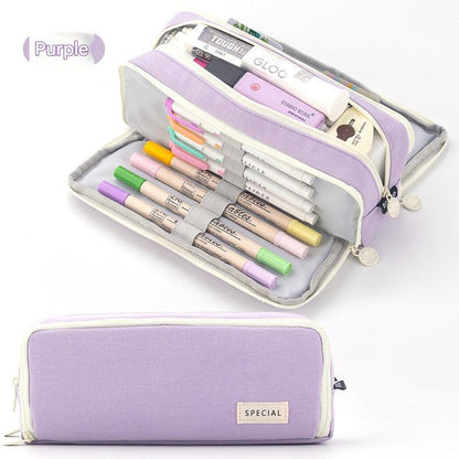 Angoo pink pencil case side view