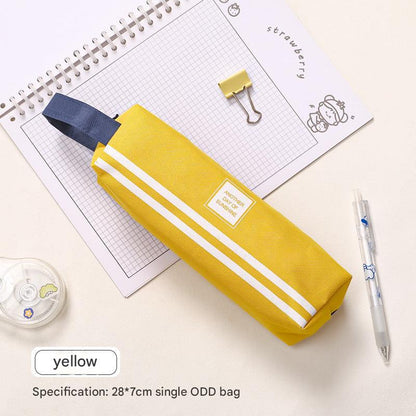 yellow pencil case open view