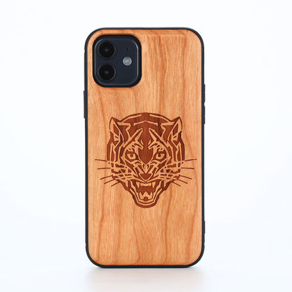 Custom Engraved Wooden Phone Case for iPhone 13 Pro & 15 Pro Max - Stylish & Durable Protection