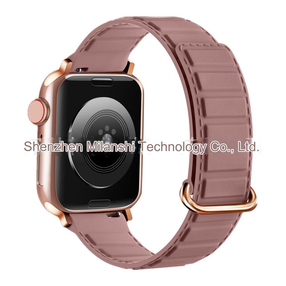 Premium Silicone Magnetic Apple Watch Band - Sporty & Durable Replacement Strap for All Models