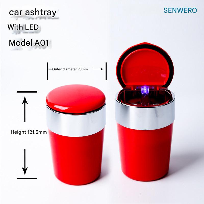 portable vehicle ashtray with lid