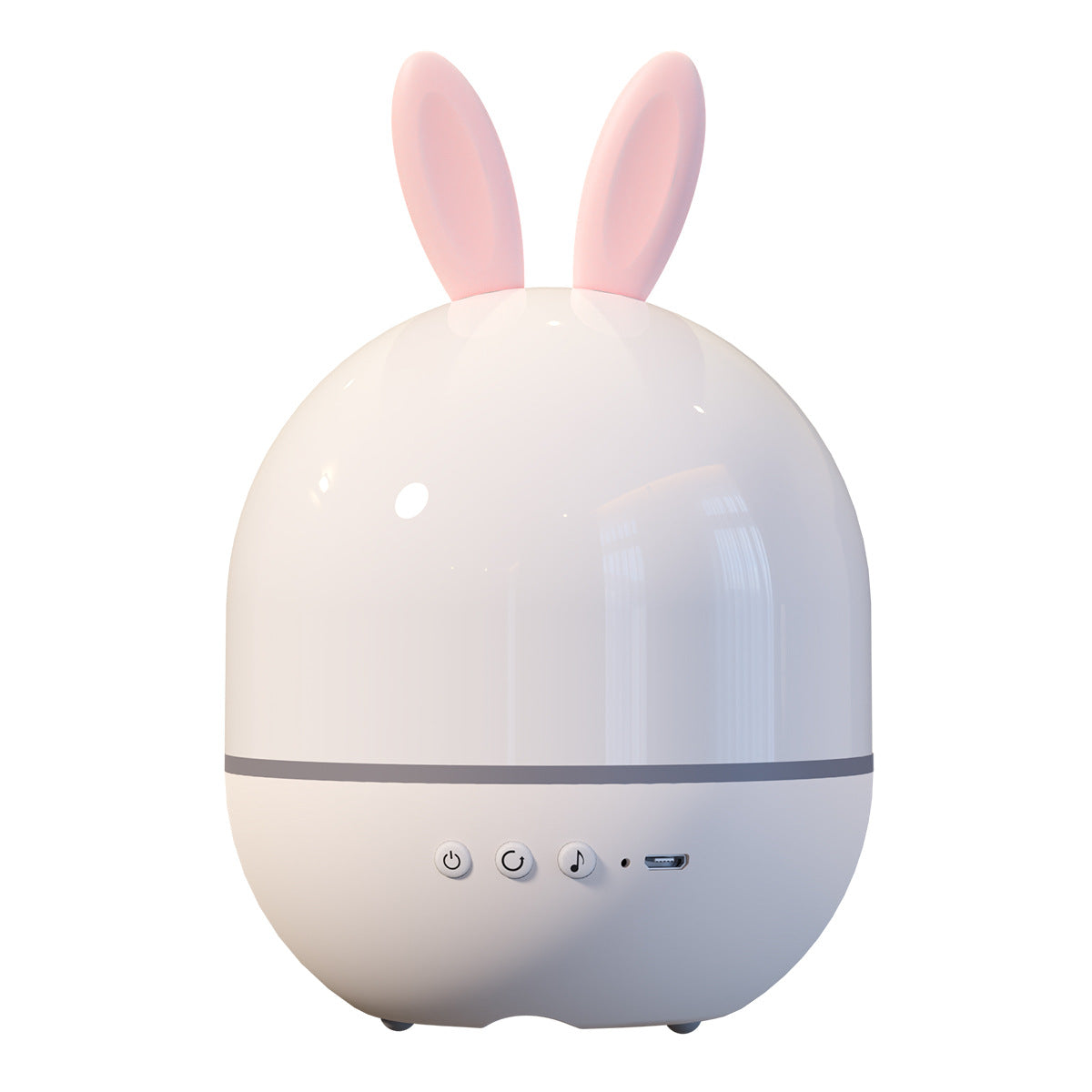 Adorable bunny star projector night light front view