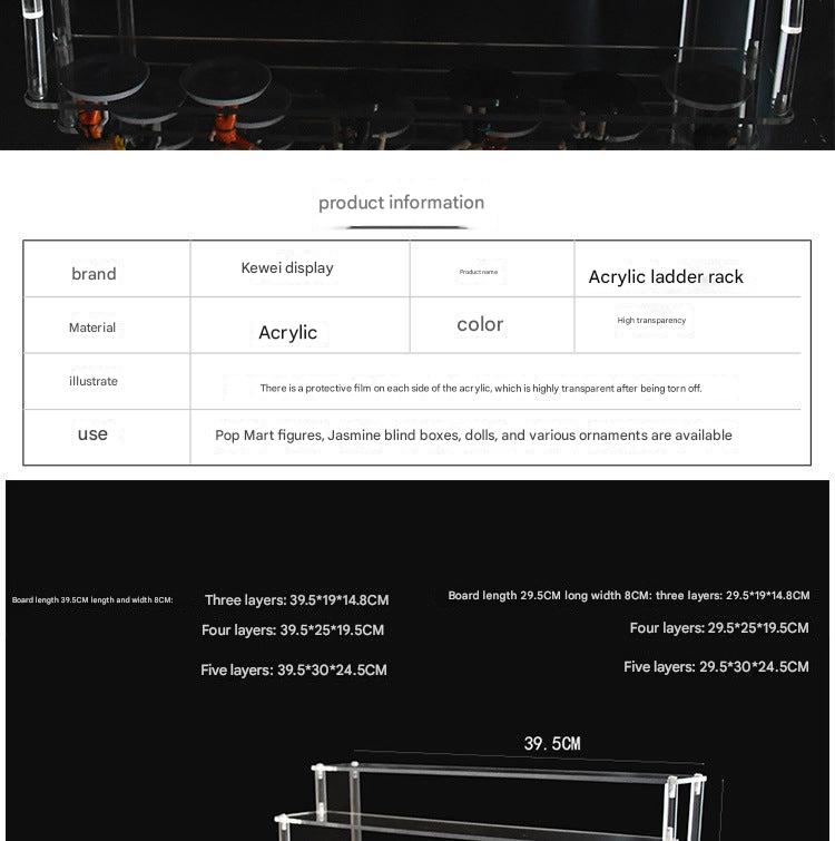 Five-tier acrylic organizer side view