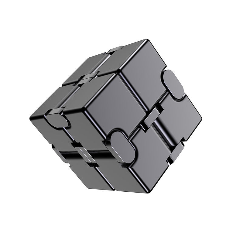 stylish black and silver metal fidget cubes for stress relief