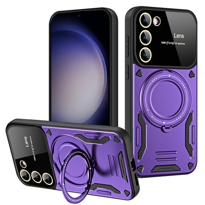 Ultra-Sleek Magnetic Phone Case with Kickstand for Samsung Galaxy S23/S24 - Stylish, Durable and Shockproof