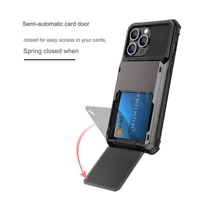 Premium Flip Wallet Case for iPhone and Samsung - Card Holder & Shockproof Protection