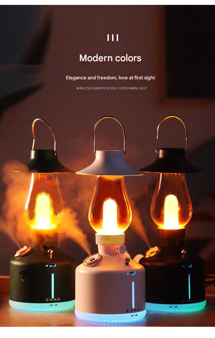 versatile tabletop humidifier with colorful lighting display