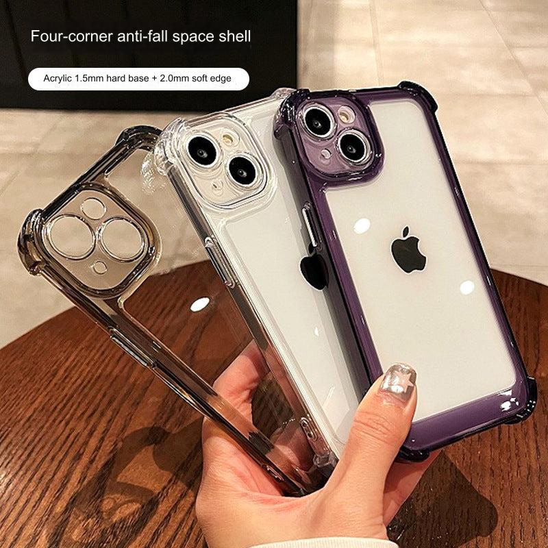 iPhone 15/14/13 Crystal Clear Protection Case - Durable Acrylic with Shock Absorption & Anti-Fingerprint Technology