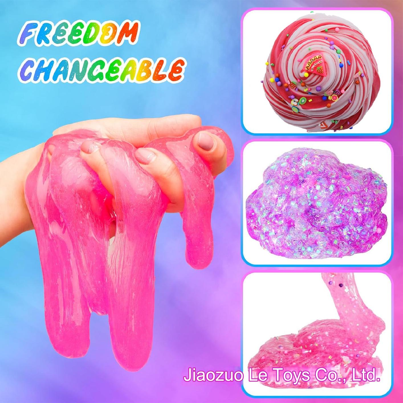 DIY Rainbow Candy Slime Kit - Fun and Creative Craft Activity for Kids | Bubble Foam Slime Set