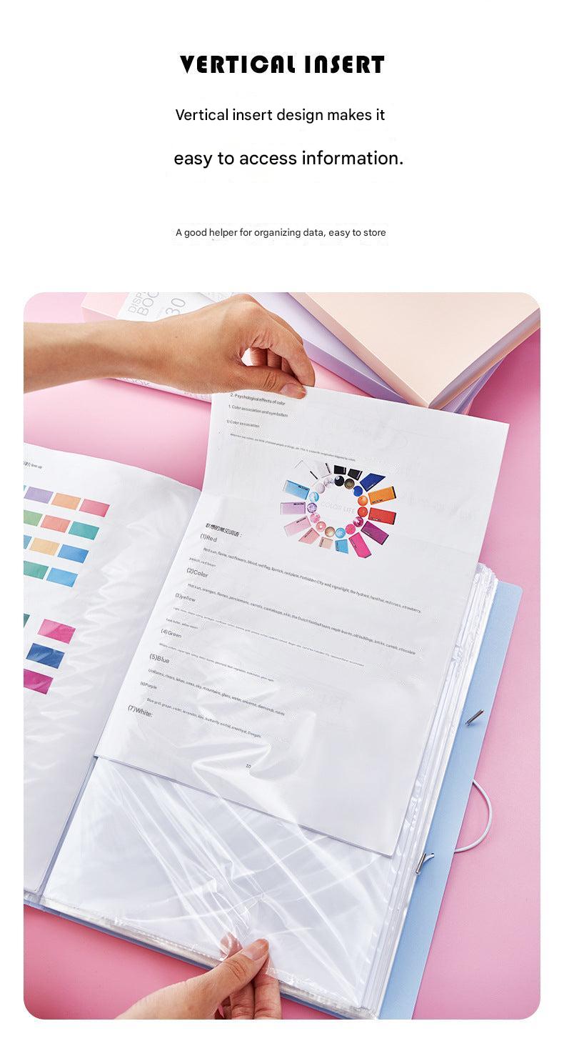 A4 document folder multi-colored design blue