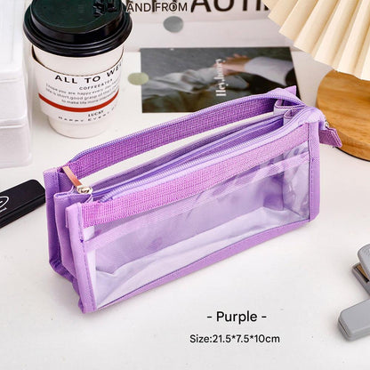 decorative stylish mesh pencil case