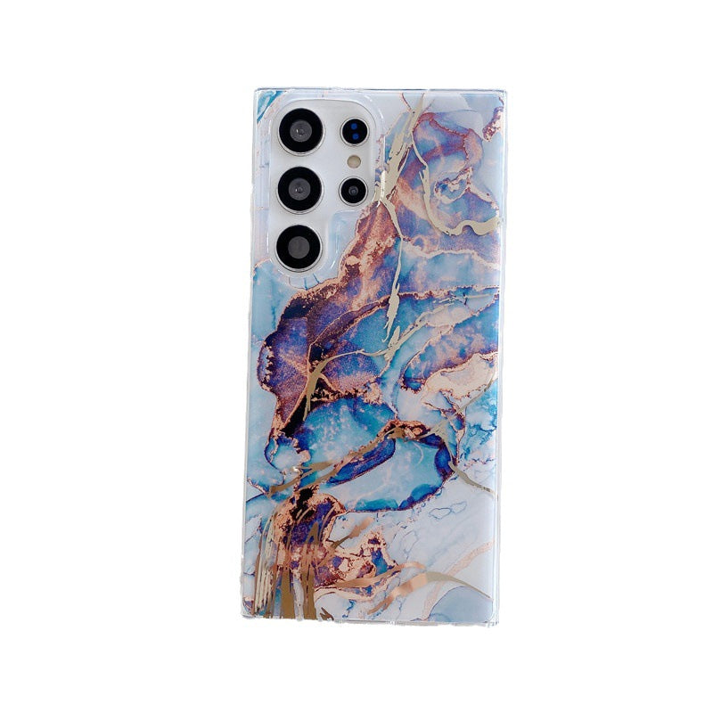 Stylish & Protective Marble Pattern Phone Case for Samsung S24 Ultra, S23, A54, S22 - Dual-Layer TPU+PC Design