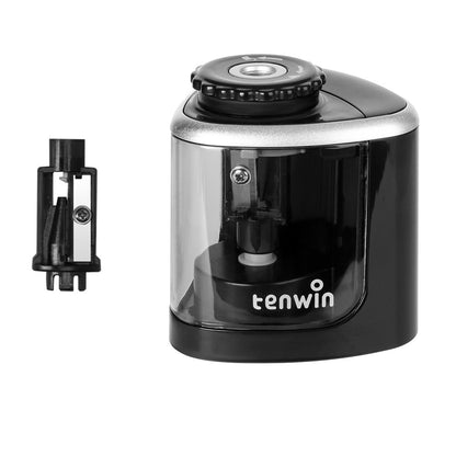 compact electric pencil sharpener black