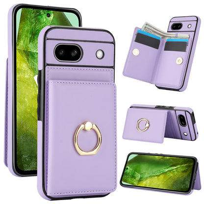 Stylish Google Pixel 9 Ring Case - Durable Wallet Stand Cover for Pixel 8 Pro, 8, 6A, 9 Pro XL - Shockproof Protection in Multiple Colors