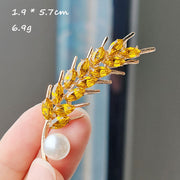 XZ0278-5 Pearl Wheat Spike - Brooch