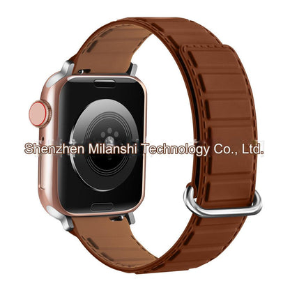 Premium Silicone Magnetic Apple Watch Band - Sporty & Durable Replacement Strap for All Models