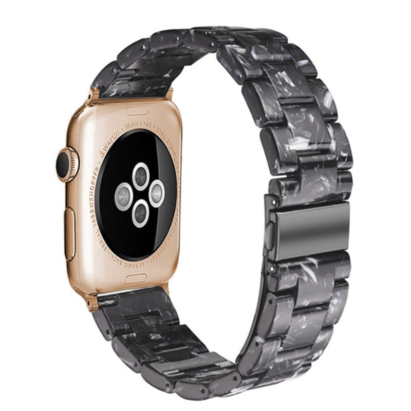 Stylish Natural Resin Apple Watch Band - Compatible with Series 1-9 & Ultra Models