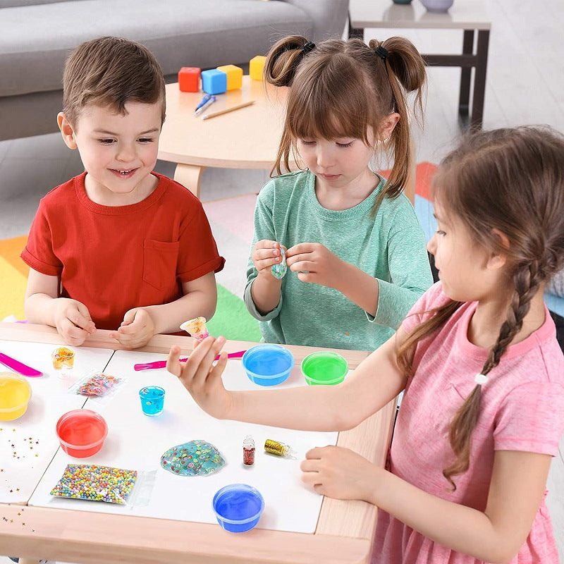 Rainbow Slime Kit - 12 Colors DIY Crystal Clay Set for Kids - Creative Fun & Educational Play