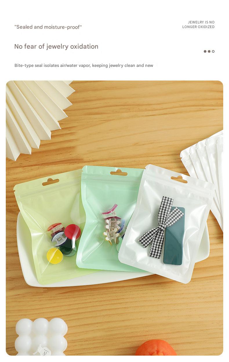 transparent colored storage bags group