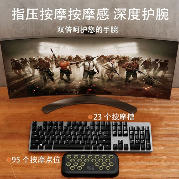 Ergonomic Memory Foam Wrist Rest Pad for Mechanical Keyboard & Mouse - Non-Slip Silicone Base