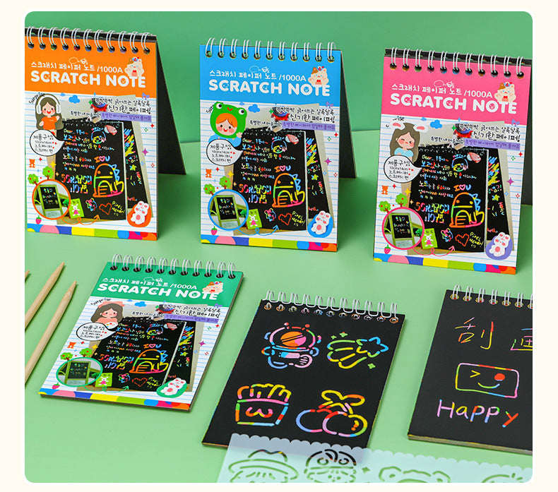 Variety pack of scratch art papers for kids