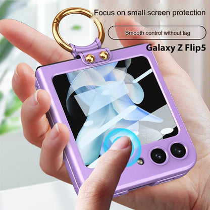 Ultra Slim Samsung Galaxy Z Flip 5 Full-Cover Case with Ring Stand - Stylish and Shockproof