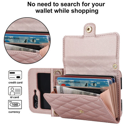 Stylish Protective Wallet Case for Samsung Z Flip Series - Multi-Color Crossbody Design