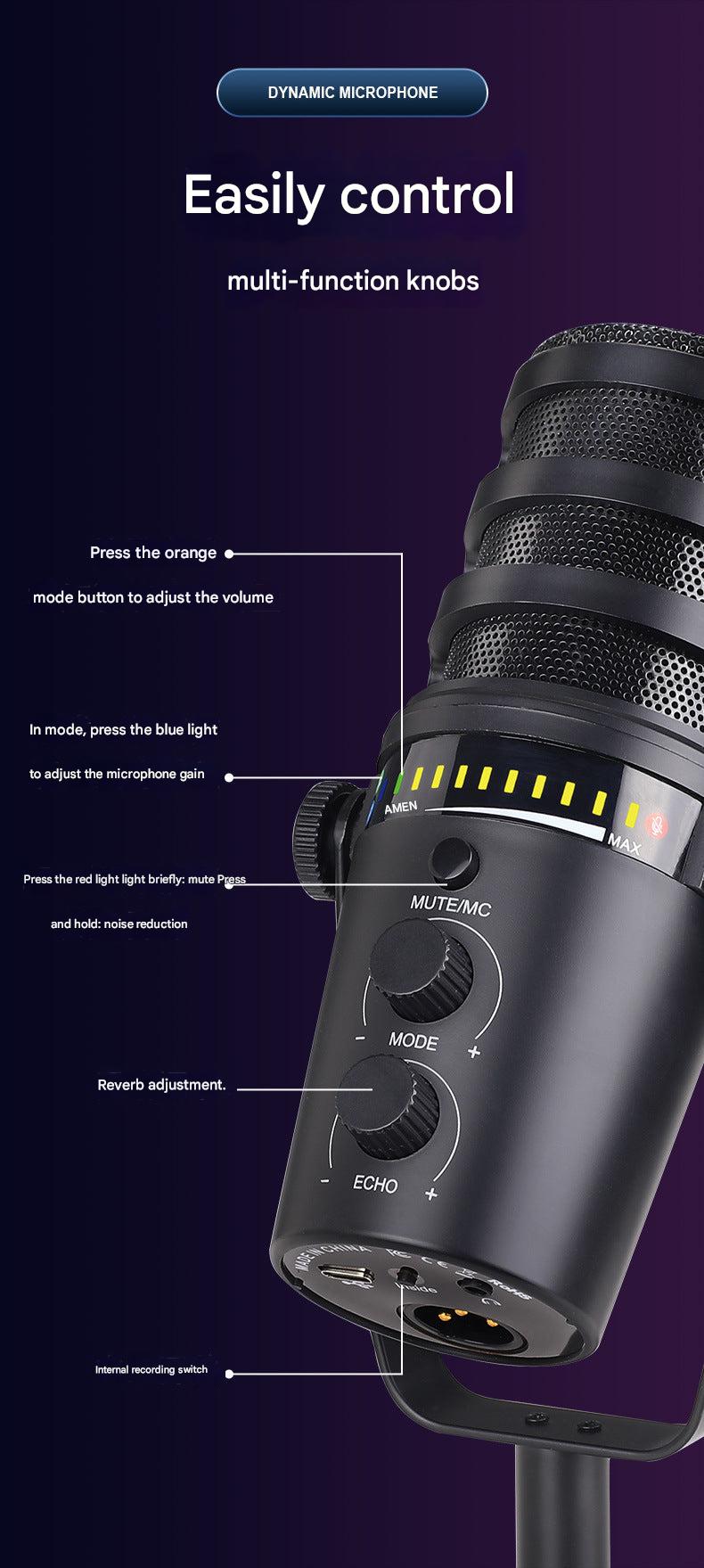 Desktop microphone for clear voice transmission