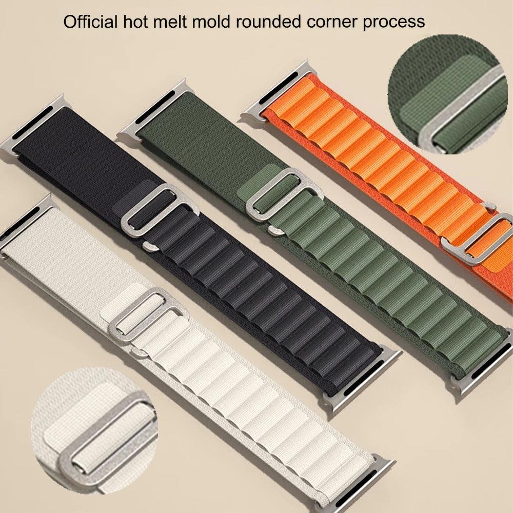 Durable Nylon Sport Strap for Apple Watch - Compatible with Ultra, Series 7 & More - Variety of Colors Available