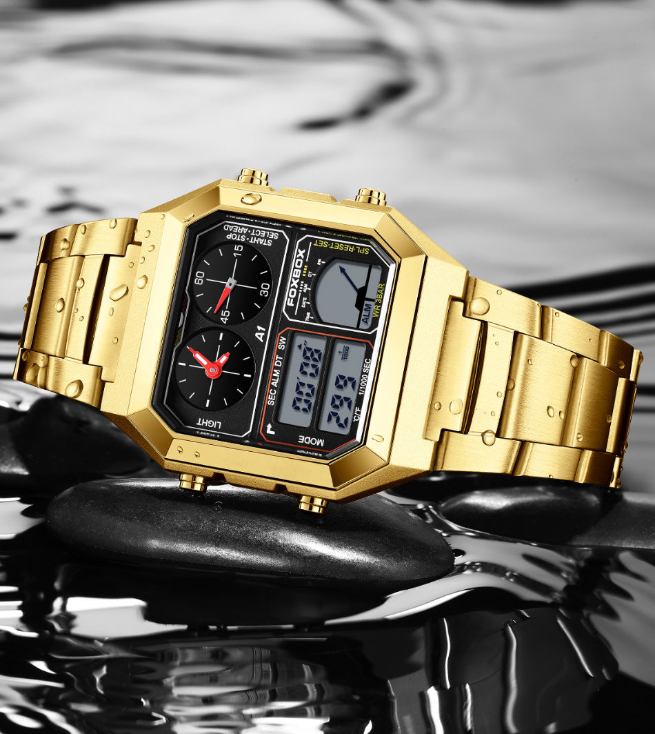 digital analog sports watch night light feature