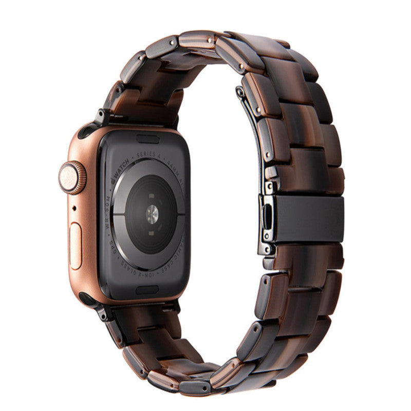 Stylish Natural Resin Apple Watch Band - Compatible with Series 1-9 & Ultra Models