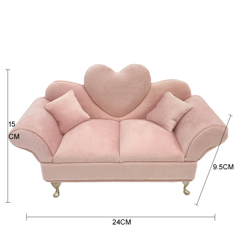 pink heart chair velvet jewelry box