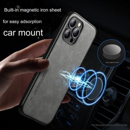 Premium Magnetic Leather Case for iPhone 15/14/13 Series - Stylish Protective Cover