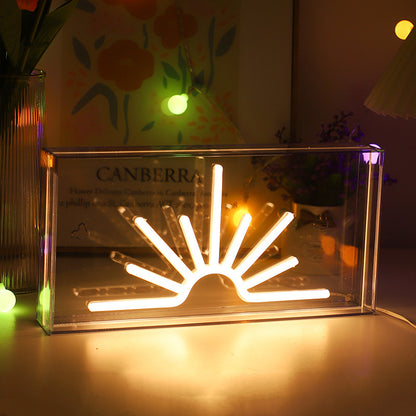 Bold LED smile neon wall hanging light