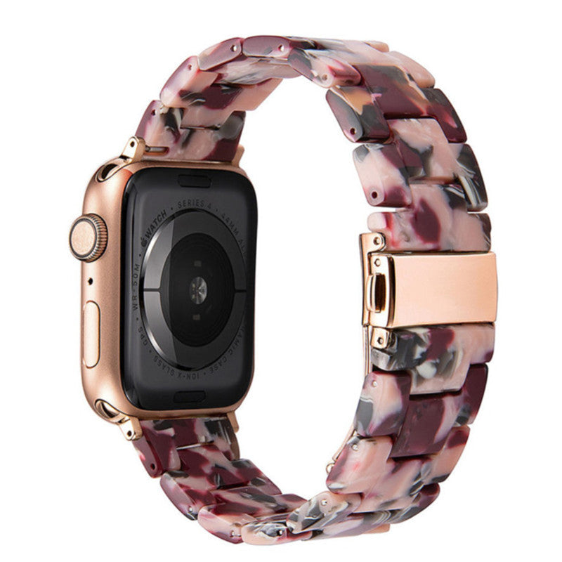 Stylish Natural Resin Apple Watch Band - Compatible with Series 1-9 & Ultra Models